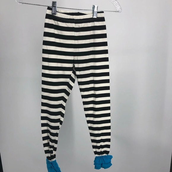 New Jelly the Pug leggings striped ruffle ankle 7 - Picture 1 of 4